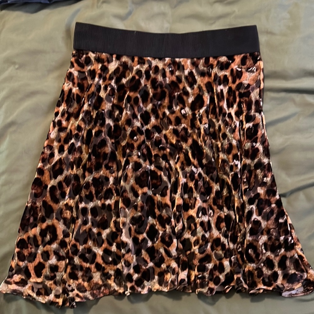 alice + olivia Fall leopard skirt